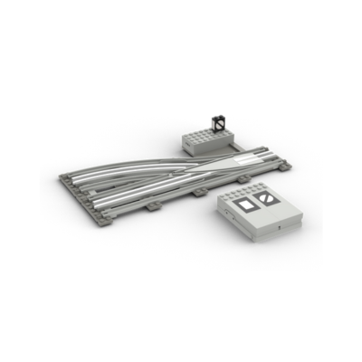 LEGO® 12V Vintage Zug – motorisierte Weiche Rechts | 7858