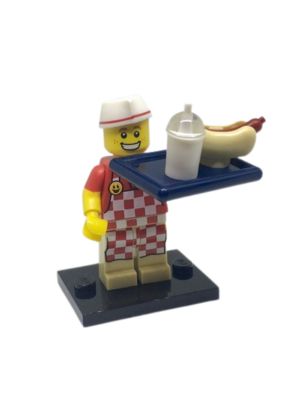 Lego Sammelfigur: Hot Dog Verkäufer (Minifigurenserie 17)
